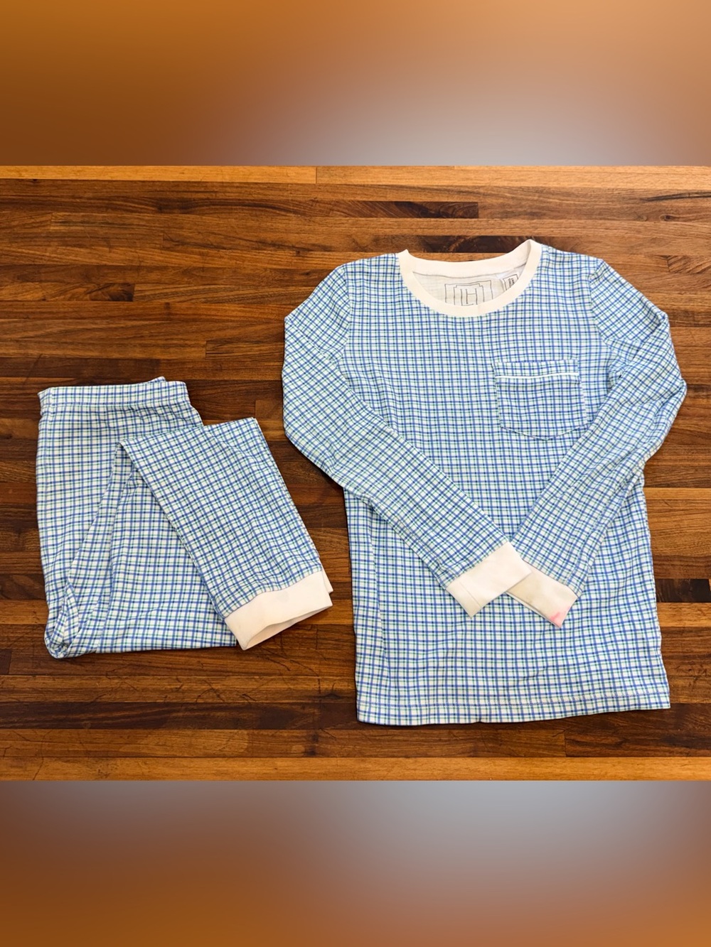 Lila and Hayes blue / green plaid pajamas - Size 6